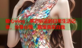 糖心vlog：乖巧听话的日常生活记录，分享心情，展现真实自我