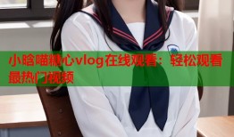 小晗喵糖心vlog在线观看：轻松观看最热门视频