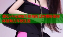 糖心vlog淑怡车模精彩日常揭秘带你体验魅力车模生活