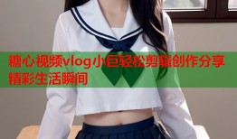 糖心视频vlog小巨轻松剪辑创作分享精彩生活瞬间