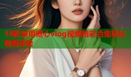 18款禁用糖心vlog视频精彩合集轻松观看体验