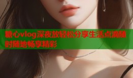 糖心vlog深夜放轻松分享生活点滴随时随地畅享精彩