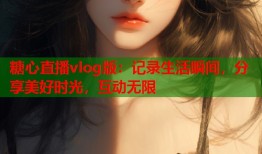 糖心直播vlog版：记录生活瞬间，分享美好时光，互动无限