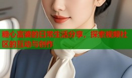 糖心富婆的日常生活分享，探索视频社区的互动与创作