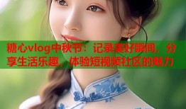 糖心vlog中秋节：记录美好瞬间，分享生活乐趣，体验短视频社区的魅力