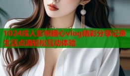 1024戍人影祝糖心vlog精彩分享记录生活点滴轻松互动体验