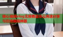 糖心视频vlog无限看蓝奏云高速分享与在线编辑神器