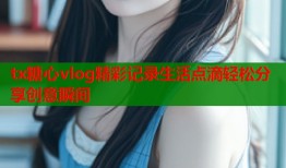 tx糖心vlog精彩记录生活点滴轻松分享创意瞬间