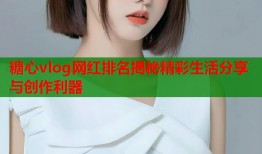 糖心vlog网红排名揭秘精彩生活分享与创作利器
