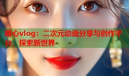 糖心vlog：二次元动画分享与创作平台，探索新世界