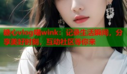 糖心vlog喵wink：记录生活瞬间，分享美好时刻，互动社区等你来