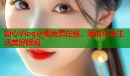 糖心Vlog小桃免费在线，随时记录生活美好瞬间