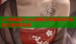 cos西施糖心vlog揭秘日常美妆技巧轻松打造自然妆容