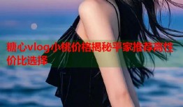 糖心vlog小桃价格揭秘平家推荐高性价比选择