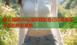 糖心视频vlog深夜释放自己记录真实生活的秘密基地
