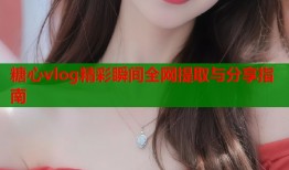 糖心vlog精彩瞬间全网提取与分享指南
