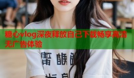 糖心vlog深夜释放自己下载畅享高清无广告体验