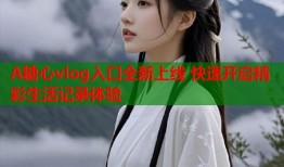 A糖心vlog入口全新上线 快速开启精彩生活记录体验