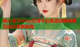 糖心官方Vlog在线平台高清流畅观看互动分享新体验