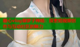 糖心vlog御梦子榨精：探索短视频创作与互动社区的魅力