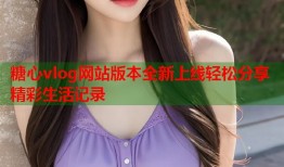 糖心vlog网站版本全新上线轻松分享精彩生活记录