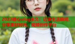 2023糖心vlog永久：记录生活瞬间，分享美好时光，视频创作平台