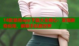 18款禁用app下载大全糖心：发现新奇应用，解锁手机新世界
