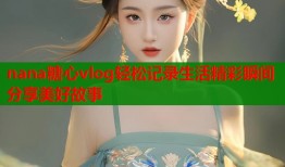 nana糖心vlog轻松记录生活精彩瞬间分享美好故事