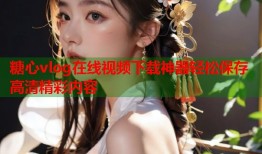 糖心vlog在线视频下载神器轻松保存高清精彩内容