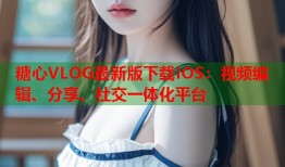 糖心VLOG最新版下载iOS：视频编辑、分享、社交一体化平台
