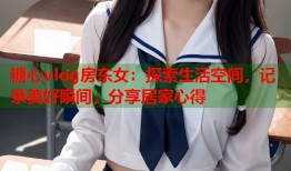糖心vlog房东女：探索生活空间，记录美好瞬间，分享居家心得