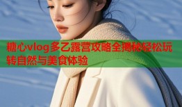 糖心vlog多乙露营攻略全揭秘轻松玩转自然与美食体验