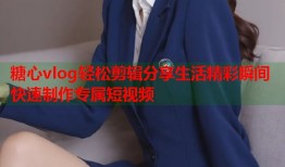 糖心vlog轻松剪辑分享生活精彩瞬间快速制作专属短视频