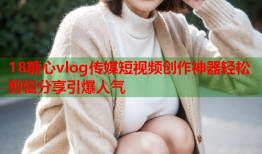 18糖心vlog传媒短视频创作神器轻松剪辑分享引爆人气