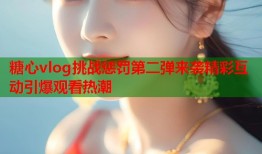 糖心vlog挑战惩罚第二弹来袭精彩互动引爆观看热潮