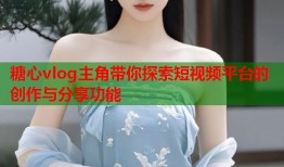 糖心vlog主角带你探索短视频平台的创作与分享功能