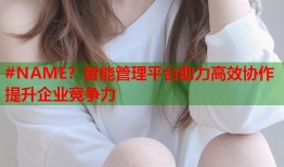#NAME？智能管理平台助力高效协作提升企业竞争力