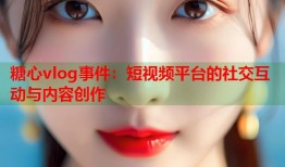糖心vlog事件：短视频平台的社交互动与内容创作