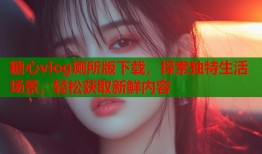 糖心vlog厕所版下载，探索独特生活场景，轻松获取新鲜内容