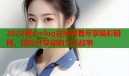 2022糖心vlog在线观看尽享精彩瞬间，轻松分享你的生活故事