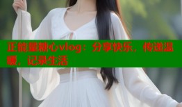 正能量糖心vlog：分享快乐，传递温暖，记录生活