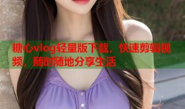 糖心vlog轻量版下载，快速剪辑视频，随时随地分享生活
