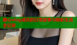 糖心vlog成员的日常故事与精彩生活全记录