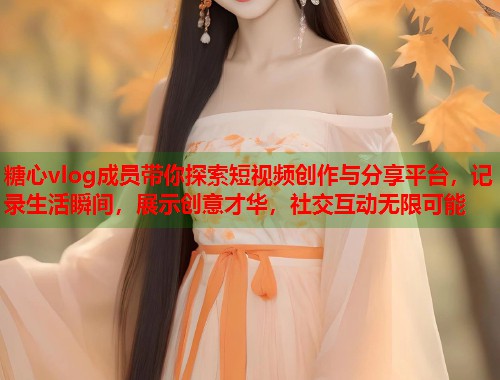 糖心vlog成员带你探索短视频创作与分享平台，记录生活瞬间，展示创意才华，社交互动无限可能